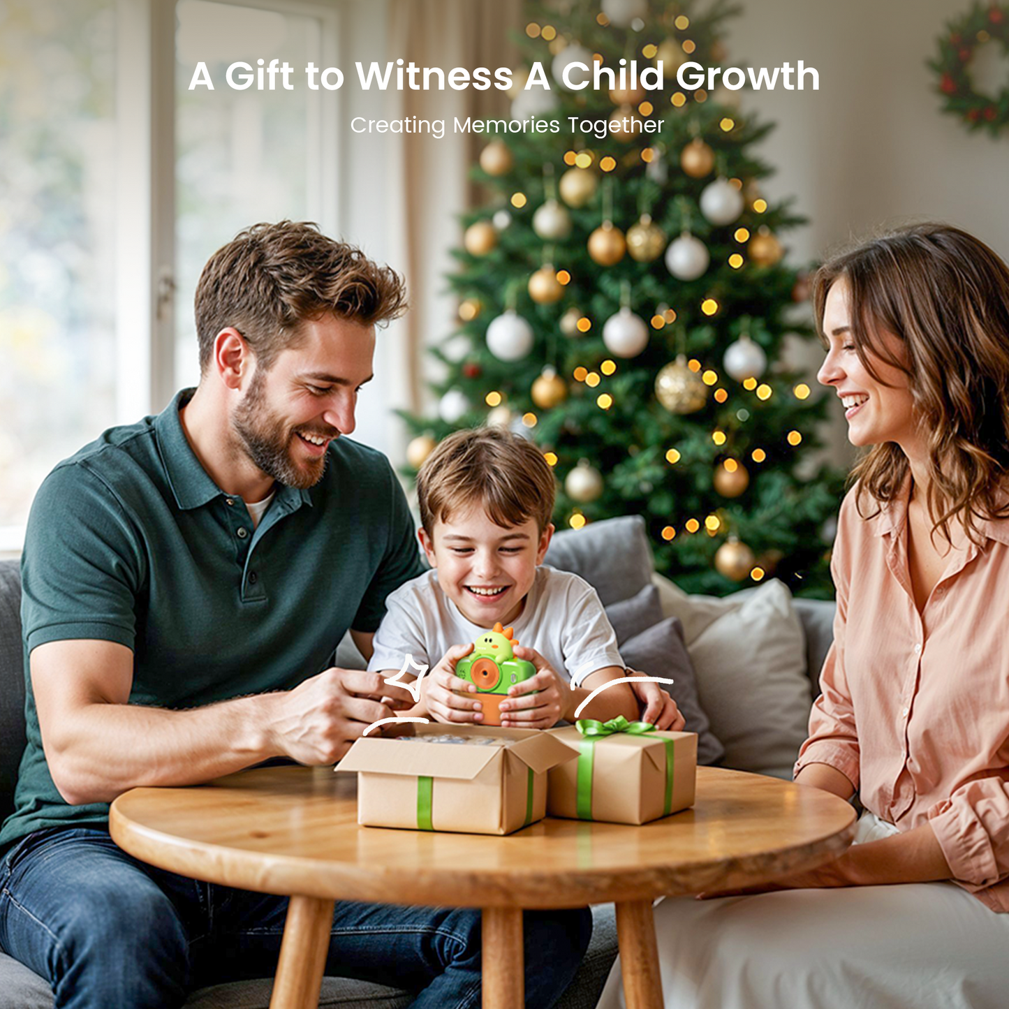 Phocol Dinosaur Camera for Kids, Kids Camera Instant Print, Bluetooth Kid Cameras Printer as Birthday Gifts for 2 to 11 Years Old Boys, Cameras for Kid with Sticker Paper, Dinosaur Toys for Toddlers