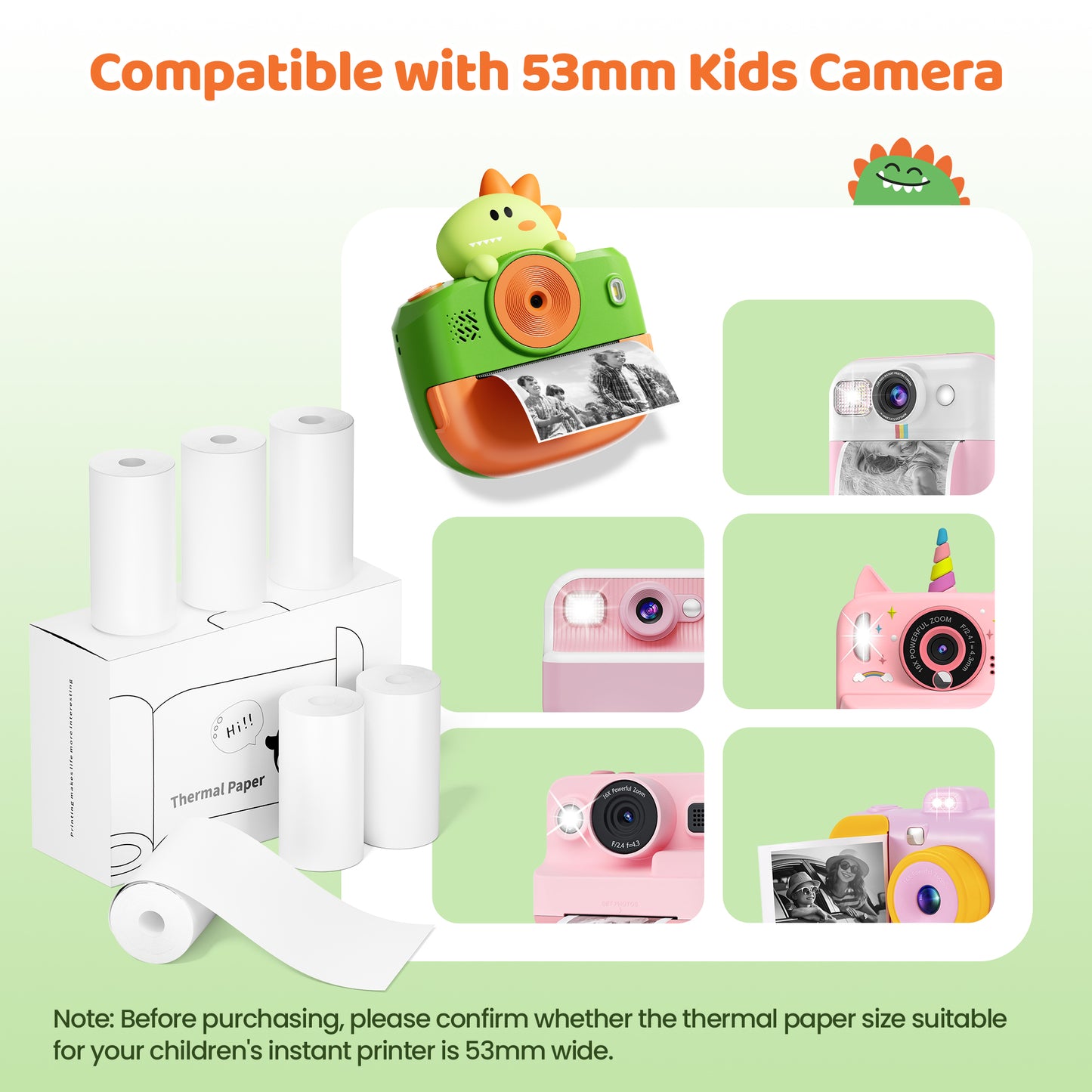 FunMemo Instant Print Camara Paper 6 Rolls