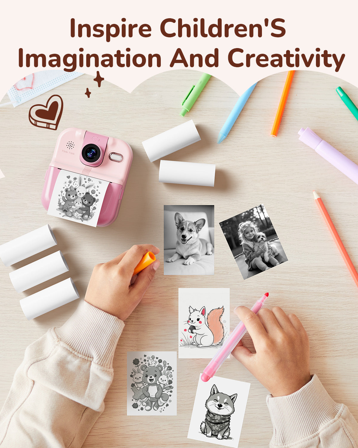 FunPhoto Thermal Photo Printer Paper 5 Rolls