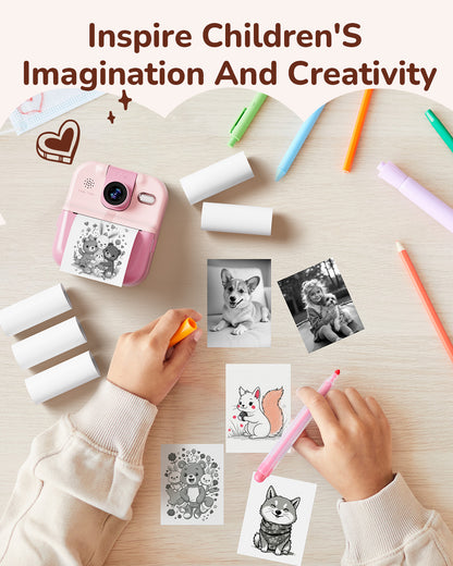 FunPhoto Thermal Photo Printer Paper 5 Rolls