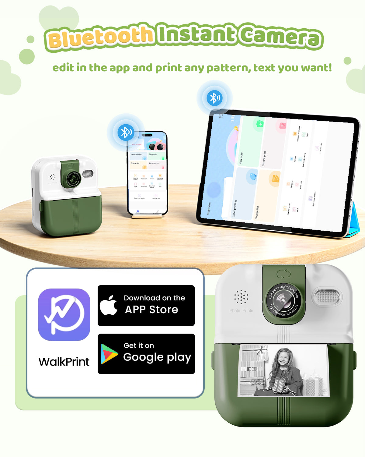 FunMemo Instant Print Camara for Children's Day Birthday Gifts
