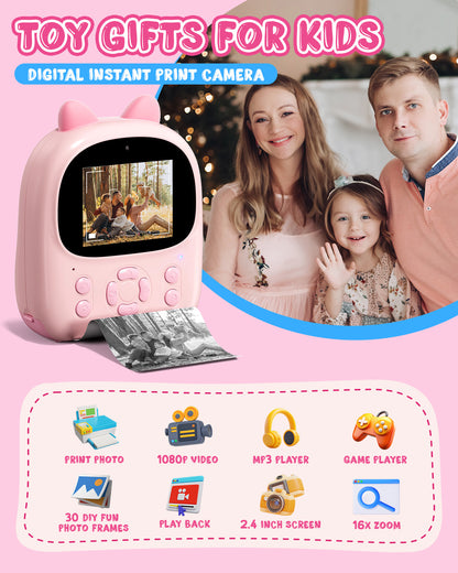 FunPhoto Thermal Mini Photo Printer for Boys Girls