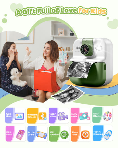 FunMemo Instant Print Camara for Children's Day Birthday Gifts