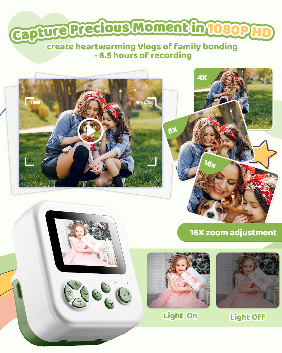 FunMemo Instant Print Camara for Children's Day Birthday Gifts