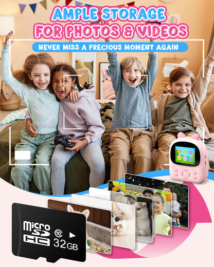 FunPhoto Thermal Mini Photo Printer for Boys Girls