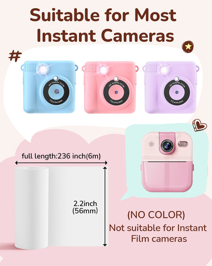 FunPhoto Thermal Photo Printer Paper 5 Rolls