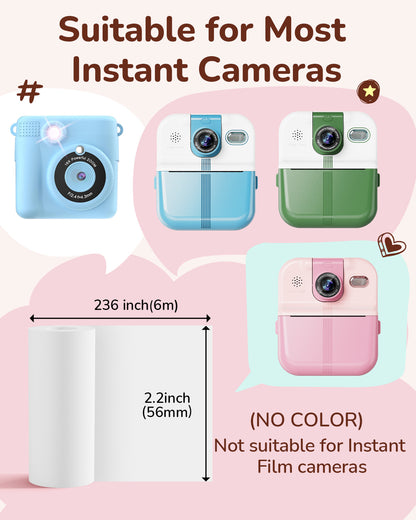 FunPhoto Thermal Photo Printer Paper 5 Rolls
